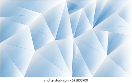 Light blue polygonal background.Broken Glass.