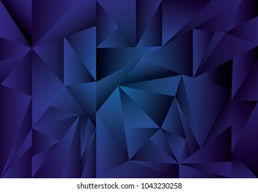 Light BLUE polygonal illustration, which consist of triangles. Triangular pattern for your business design. Geometric background in Origami style with gradient