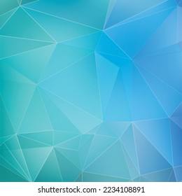 Light blue polygonal illustration, which consist of triangles. Triangular design for your business.
