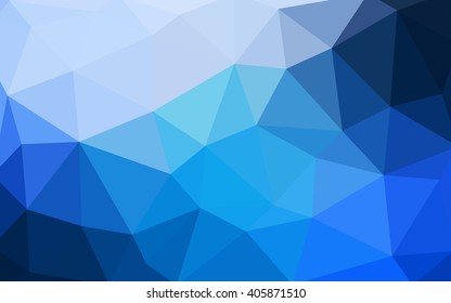 Light blue polygonal illustration, which consist of triangles. Triangular design for your business. Geometric background in Origami style with gradient.