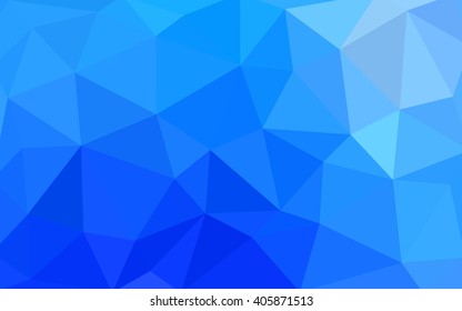 Light blue polygonal illustration, which consist of triangles. Triangular design for your business. Geometric background in Origami style with gradient.