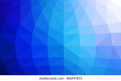 Light blue polygonal illustration, which consist of triangles. Triangular design for your business. Geometric background in Origami style with gradient.