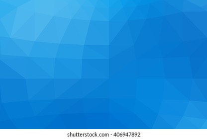 Light blue polygonal illustration, which consist of triangles. Triangular design for your business. Geometric background in Origami style with gradient.