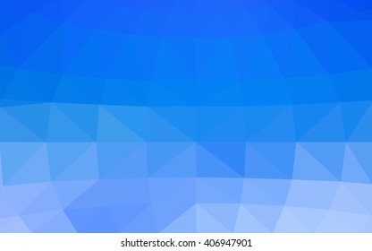 Light blue polygonal illustration, which consist of triangles. Triangular design for your business. Geometric background in Origami style with gradient.