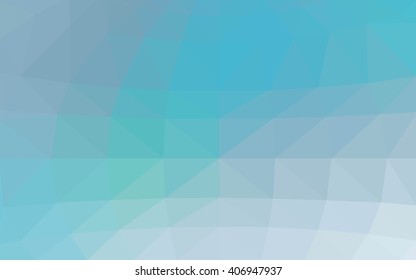 Light blue polygonal illustration, which consist of triangles. Triangular design for your business. Geometric background in Origami style with gradient.