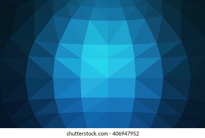 Light blue polygonal illustration, which consist of triangles. Triangular design for your business. Geometric background in Origami style with gradient.