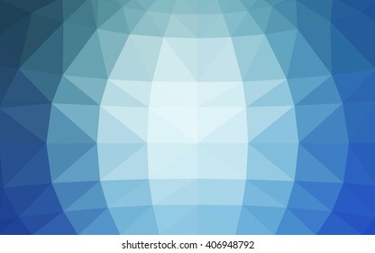 Light blue polygonal illustration, which consist of triangles. Triangular design for your business. Geometric background in Origami style with gradient.