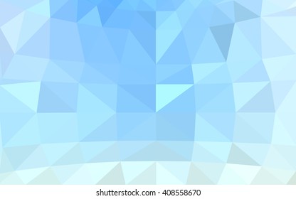 Light blue polygonal illustration, which consist of triangles. Triangular design for your business. Geometric background in Origami style with gradient.