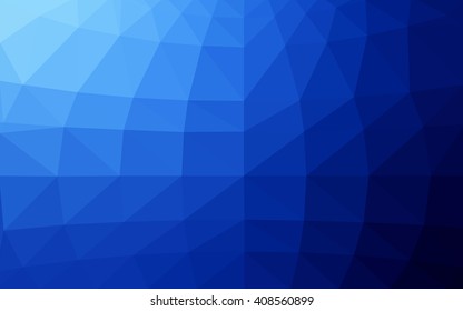 Light blue polygonal illustration, which consist of triangles. Triangular design for your business. Geometric background in Origami style with gradient.