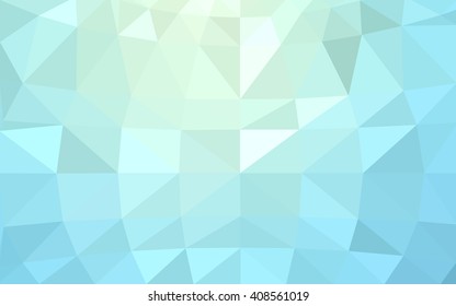 Light blue polygonal illustration, which consist of triangles. Triangular design for your business. Geometric background in Origami style with gradient.