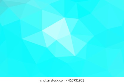 Light blue polygonal illustration, which consist of triangles. Triangular design for your business. Geometric background in Origami style with gradient.