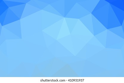 Light blue polygonal illustration, which consist of triangles. Triangular design for your business. Geometric background in Origami style with gradient.