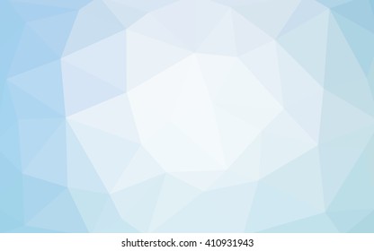 Light blue polygonal illustration, which consist of triangles. Triangular design for your business. Geometric background in Origami style with gradient.