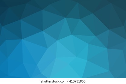 Light blue polygonal illustration, which consist of triangles. Triangular design for your business. Geometric background in Origami style with gradient.