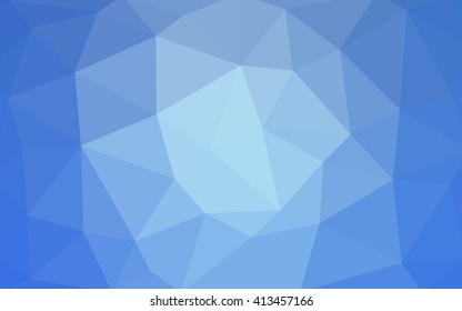 Light blue polygonal illustration, which consist of triangles. Triangular design for your business. Geometric background in Origami style with gradient.