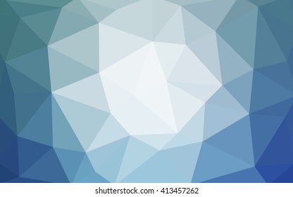 Light blue polygonal illustration, which consist of triangles. Triangular design for your business. Geometric background in Origami style with gradient.
