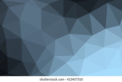 Light blue polygonal illustration, which consist of triangles. Triangular design for your business. Geometric background in Origami style with gradient.
