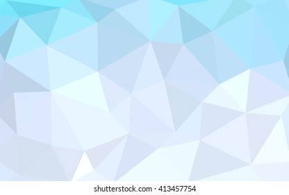 Light blue polygonal illustration, which consist of triangles. Triangular design for your business. Geometric background in Origami style with gradient.