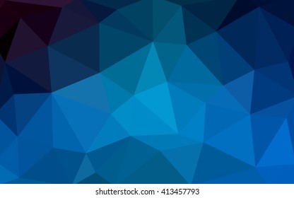 Light blue polygonal illustration, which consist of triangles. Triangular design for your business. Geometric background in Origami style with gradient.
