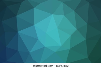 Light blue polygonal illustration, which consist of triangles. Triangular design for your business. Geometric background in Origami style with gradient.