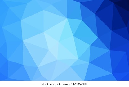 Light blue polygonal illustration, which consist of triangles. Triangular design for your business. Geometric background in Origami style with gradient.