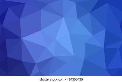 Light blue polygonal illustration, which consist of triangles. Triangular design for your business. Geometric background in Origami style with gradient.