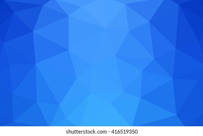 Light blue polygonal illustration, which consist of triangles. Triangular design for your business. Geometric background in Origami style with gradient.