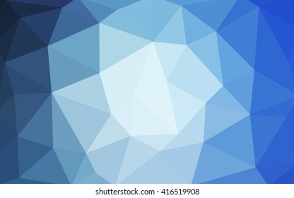 Light blue polygonal illustration, which consist of triangles. Triangular design for your business. Geometric background in Origami style with gradient.