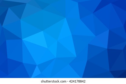 Light blue polygonal illustration, which consist of triangles. Triangular design for your business. Geometric background in Origami style with gradient.