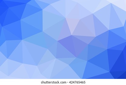 Light blue polygonal illustration, which consist of triangles. Triangular design for your business. Geometric background in Origami style with gradient.