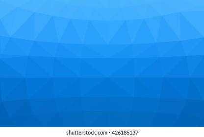 Light blue polygonal illustration, which consist of triangles. Triangular design for your business. Geometric background in Origami style with gradient.