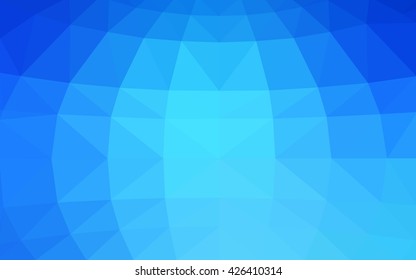 Light blue polygonal illustration, which consist of triangles. Triangular design for your business. Geometric background in Origami style with gradient.