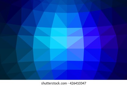Light blue polygonal illustration, which consist of triangles. Triangular design for your business. Geometric background in Origami style with gradient.