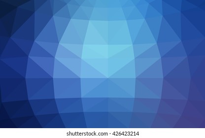 Light blue polygonal illustration, which consist of triangles. Triangular design for your business. Geometric background in Origami style with gradient.