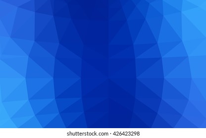 Light blue polygonal illustration, which consist of triangles. Triangular design for your business. Geometric background in Origami style with gradient.