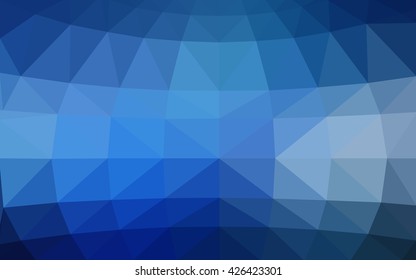 Light blue polygonal illustration, which consist of triangles. Triangular design for your business. Geometric background in Origami style with gradient.