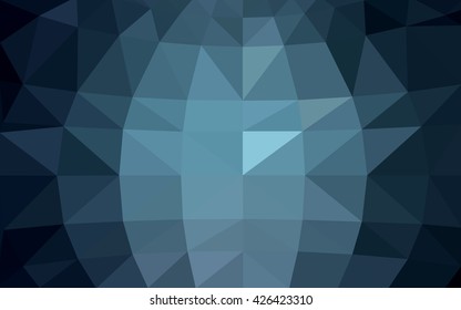 Light blue polygonal illustration, which consist of triangles. Triangular design for your business. Geometric background in Origami style with gradient.