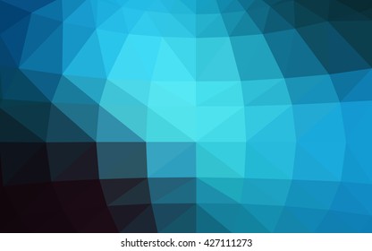Light blue polygonal illustration, which consist of triangles. Triangular design for your business. Geometric background in Origami style with gradient.