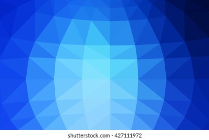 Light blue polygonal illustration, which consist of triangles. Triangular design for your business. Geometric background in Origami style with gradient.