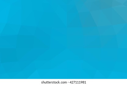 Light blue polygonal illustration, which consist of triangles. Triangular design for your business. Geometric background in Origami style with gradient.