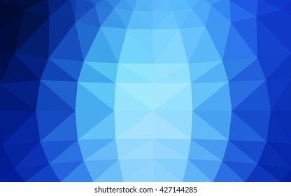 Light blue polygonal illustration, which consist of triangles. Triangular design for your business. Geometric background in Origami style with gradient.