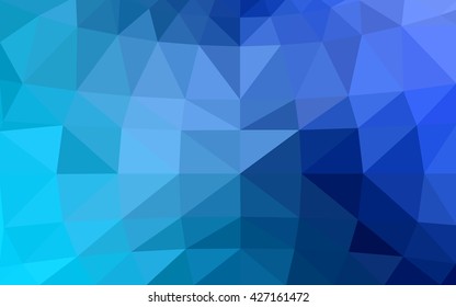 Light blue polygonal illustration, which consist of triangles. Triangular design for your business. Geometric background in Origami style with gradient.