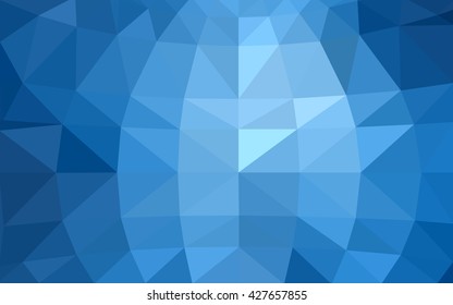 Light blue polygonal illustration, which consist of triangles. Triangular design for your business. Geometric background in Origami style with gradient.