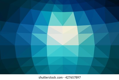 Light blue polygonal illustration, which consist of triangles. Triangular design for your business. Geometric background in Origami style with gradient.