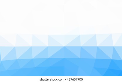 Light blue polygonal illustration, which consist of triangles. Triangular design for your business. Geometric background in Origami style with gradient.