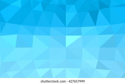 Light blue polygonal illustration, which consist of triangles. Triangular design for your business. Geometric background in Origami style with gradient.