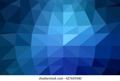 Light blue polygonal illustration, which consist of triangles. Triangular design for your business. Geometric background in Origami style with gradient.