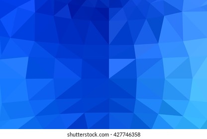 Light blue polygonal illustration, which consist of triangles. Triangular design for your business. Geometric background in Origami style with gradient.