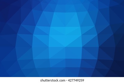 Light blue polygonal illustration, which consist of triangles. Triangular design for your business. Geometric background in Origami style with gradient.