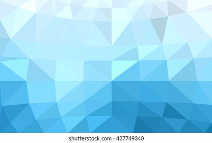 Light blue polygonal illustration, which consist of triangles. Triangular design for your business. Geometric background in Origami style with gradient.